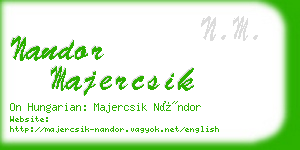 nandor majercsik business card